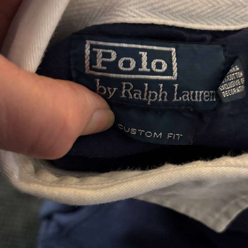 Polo Ralph Lauren Navy Shirt with Gold Crest - Picture 4 of 5